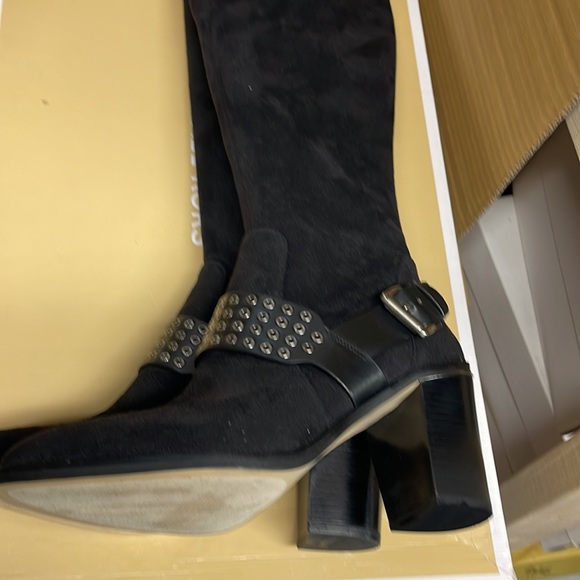 BNIB Michael Kors Boot Nadine Black Stretch suede 3”heeled size - Picture 11 of 11